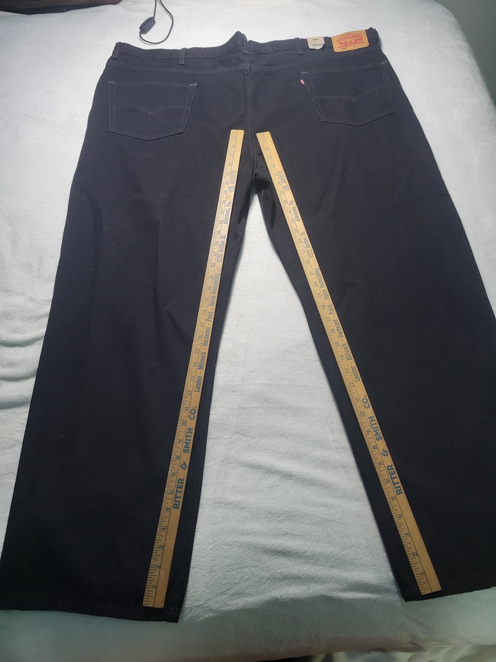 Levi's Men's Black Wide-Leg Flare Jeans 52x32